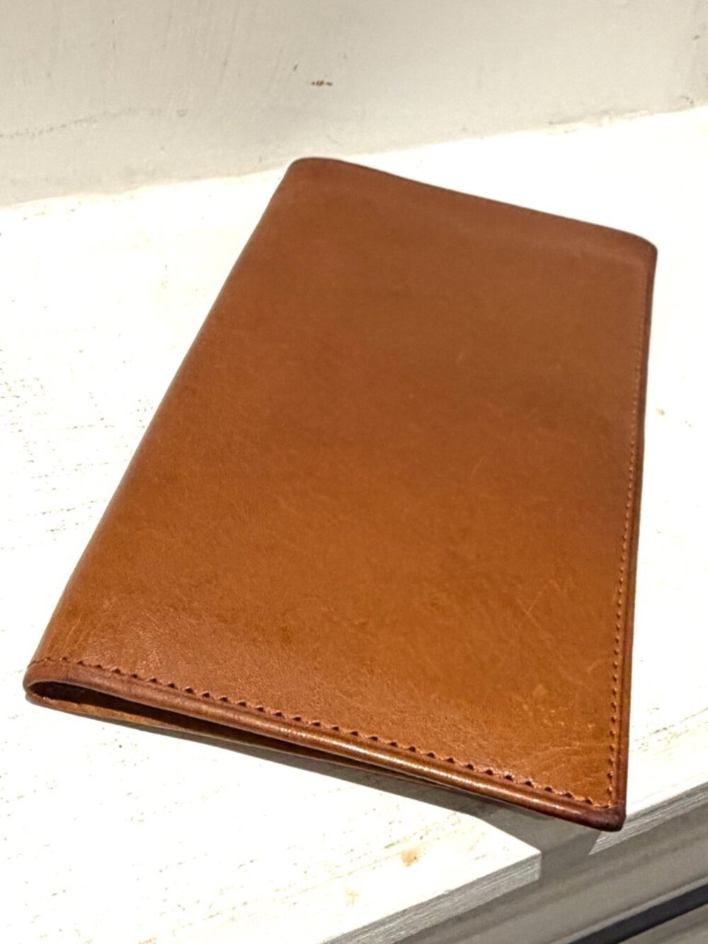COACH Vintage Water Buffalo Leather Mens Breast Pocket Checkbook Passport Wallet